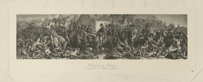 Wellington and Blücher Meeting After the Battle of Waterloo, Engraving by Lumb Stocks by Daniel Maclise